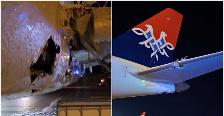 VIDEO Avion sat vremena s rupom u trupu letio iznad Beograda