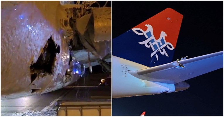 VIDEO Avion sat vremena s rupom u trupu letio iznad Beograda
