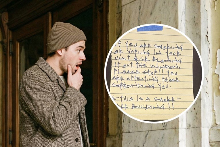 Poruka u zgradi privukla pažnju stanara zbog neobičnog rukopisa