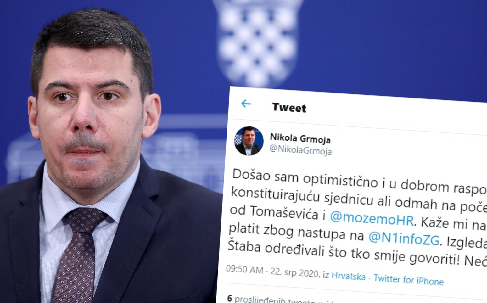 Grmoja: Tomašević mi je prijetio