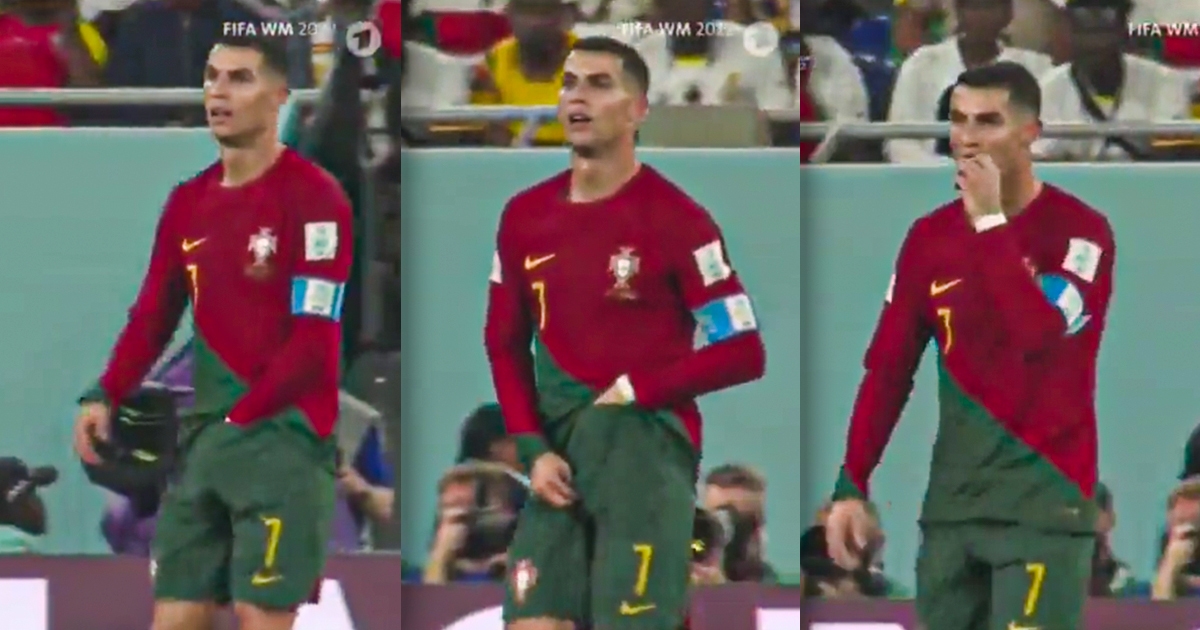 Ronaldo na utakmici s Ganom zavukao ruku u hlačice, izvadio nešto pa to pojeo