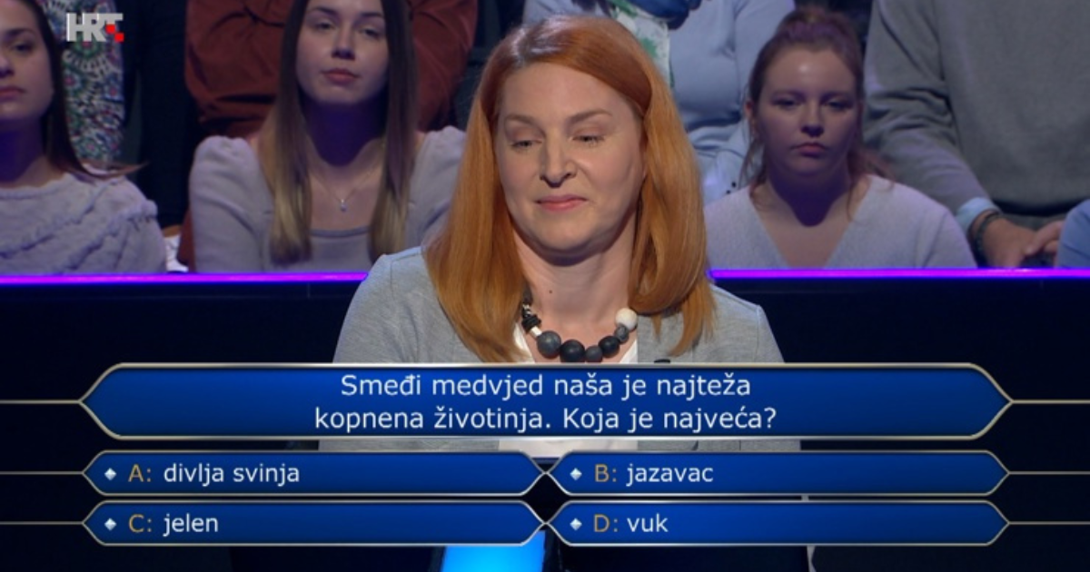 Tamara u Milijunašu pogriješila na pitanju za 150 eura. Znate li vi točan odgovor?