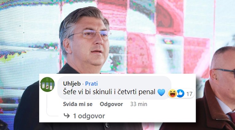 Hit komentar ispod čestitke Plenkovića Vatrenima: Šefe, vi bi skinuli i četvrti penal