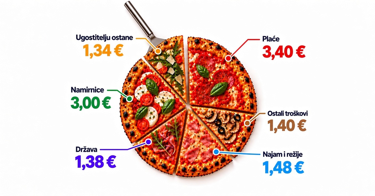 Ako jelo u restoranu košta 12 eura, koliko zapravo dobije ugostitelj?