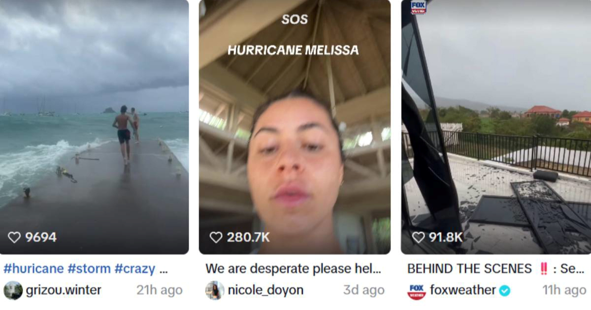 Snimke uragana Melissa preplavile TikTok, pogledajte stanje na Jamajci
