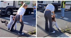 Eko aktivistica blokirala promet, Njemica je uhvatila za kosu i odvukla s ceste