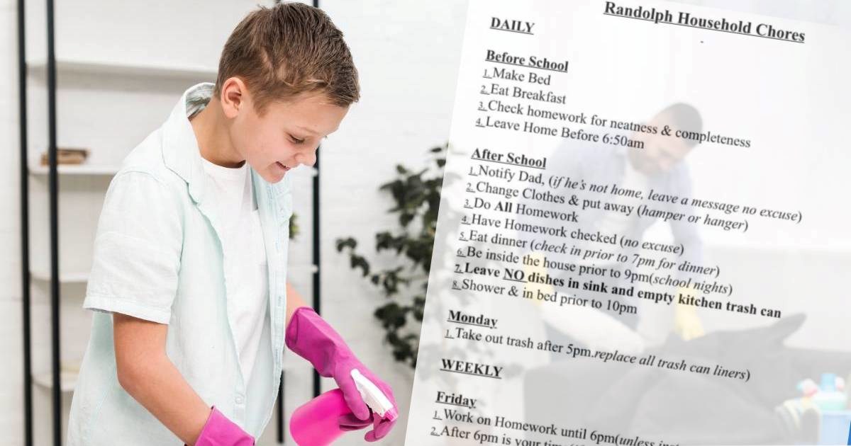 Objavio popis obaveza koje je imao kao klinac, nastala rasprava o današnjoj djeci