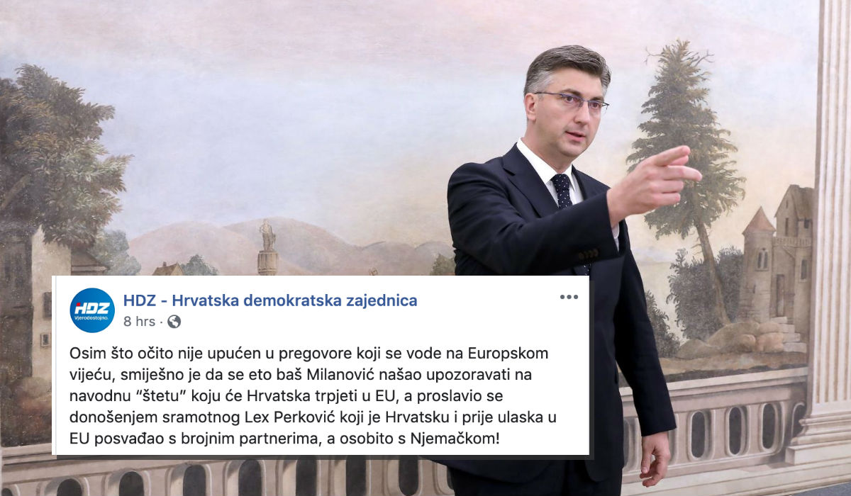 Milanović kritizirao Plenkovića na Facebooku, HDZ ga brani