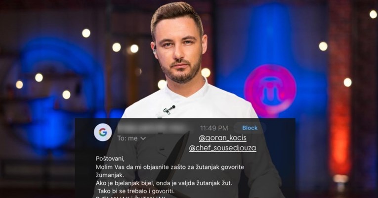 Chef Vukadin objavio poruku gledateljice: Objasnite mi zašto govorite "žumanjak"