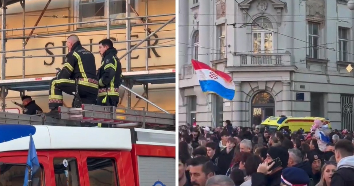 VIDEO Vatrogasci na vrhu svog vozila plešući čekaju rukometaše