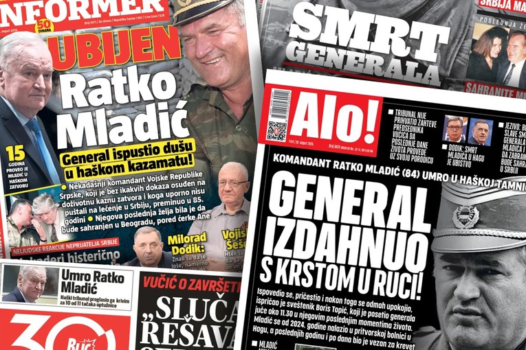 FOTO Pogledajte naslovnice srpskih novina o Ratku Mladiću