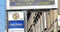 Na ZET-ovim ekranima diljem Zagreba stoji: "Bravo, Baby Lasagna!"