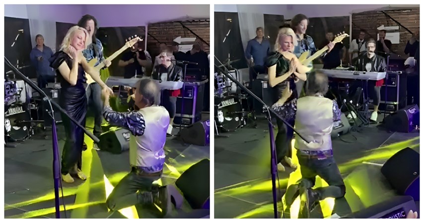 VIDEO Gibonni na nastupu u Novom Sadu kleknuo pred srpsku pjevačicu