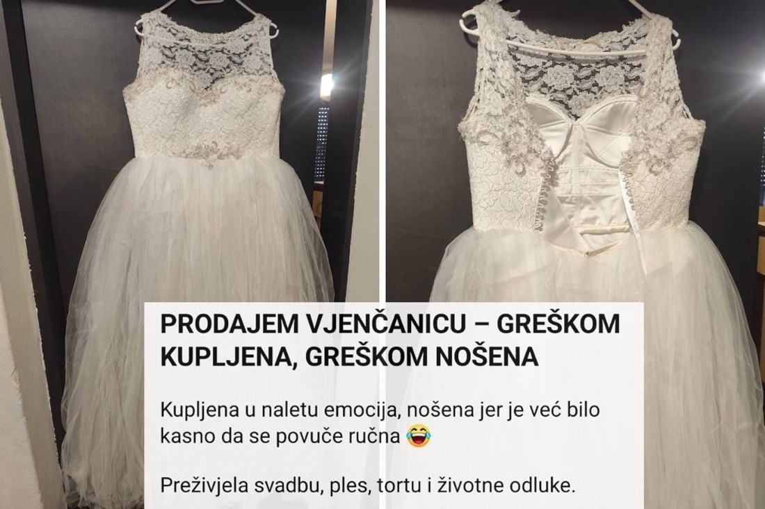Hit oglas Hrvatice: "Prodajem vjenčanicu. Greškom kupljena, greškom nošena"