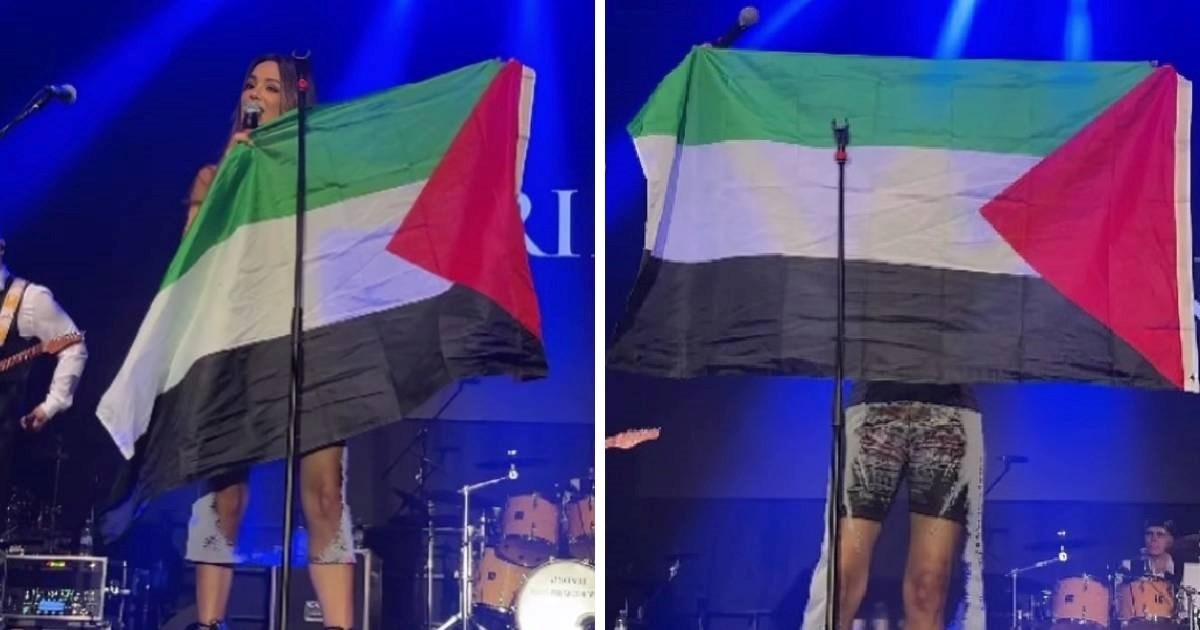 Severina tijekom koncerta u Sloveniji uzela i raširila zastavu Palestine na pozornici