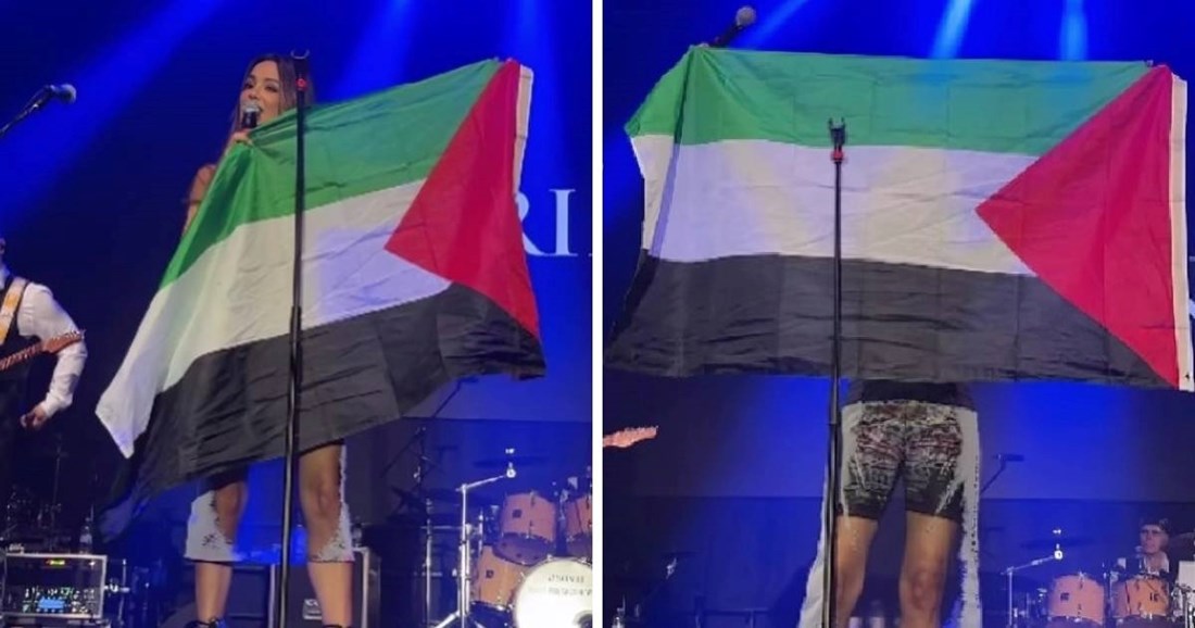 Severina tijekom koncerta u Sloveniji uzela i raširila zastavu Palestine na pozornici