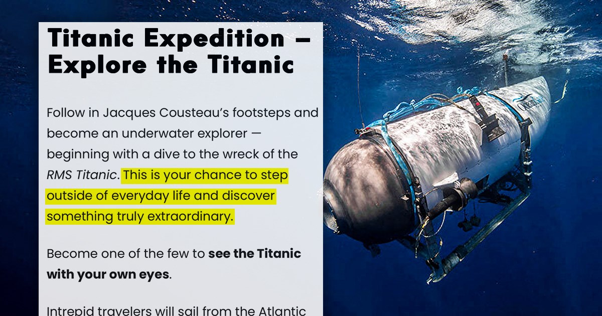 OceanGate i dalje reklamira "izlete" do Titanica