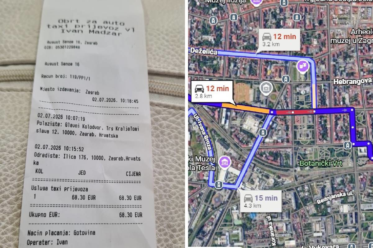 Taksist u Zagrebu vožnju od 8 minuta naplatio 68 eura. Poznat je od ranije