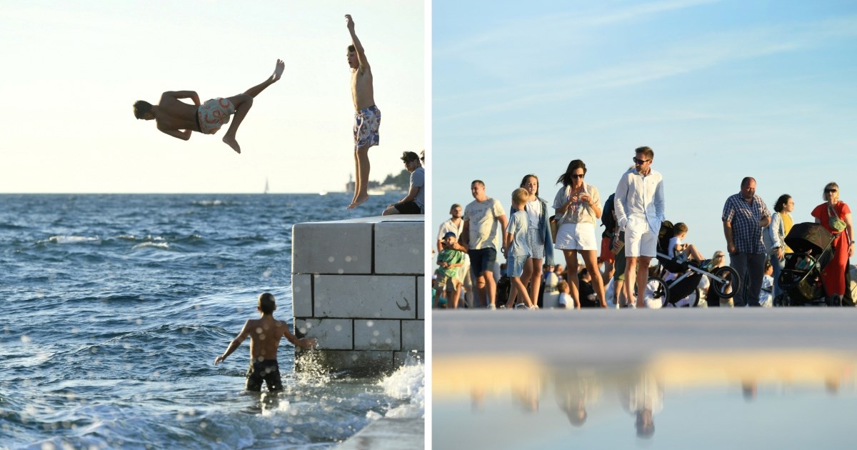FOTO Zadar početkom rujna prepun turista: Neki se kupali, drugi uživali u šetnji