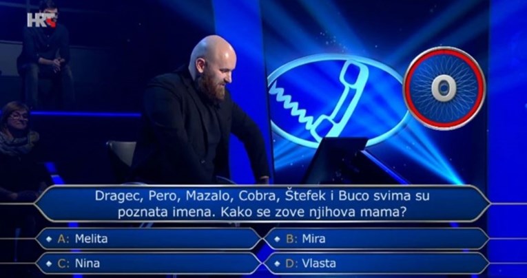 Večeras je u Milijunašu za 125.000 trebalo znati ime mame Vragec. Znate li ga vi?