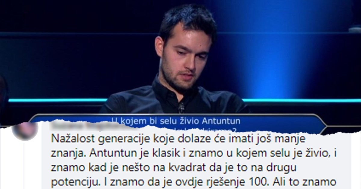 Nastala rasprava zbog pitanja u Milijunašu: "I ja bih pala, zašto je ovo znanje?"