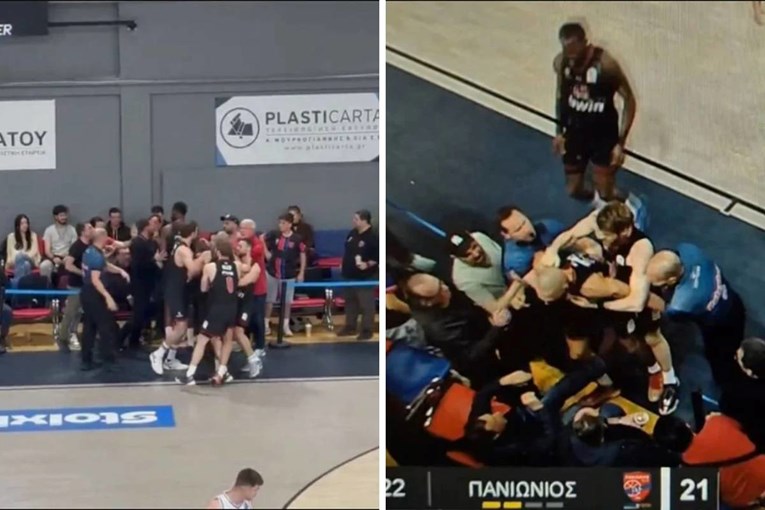 VIDEO Bivši NBA igrač nasrnuo na navijača u Grčkoj. Obojica su izbačeni s parketa