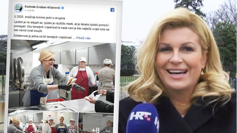 Kolinda je nekad na dočeke išla u Ameriku. Sad hrani siromahe pred kamerama