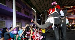 Slonovi Božićnjaci dijelili maske i gel za ruke učenicima na Tajlandu