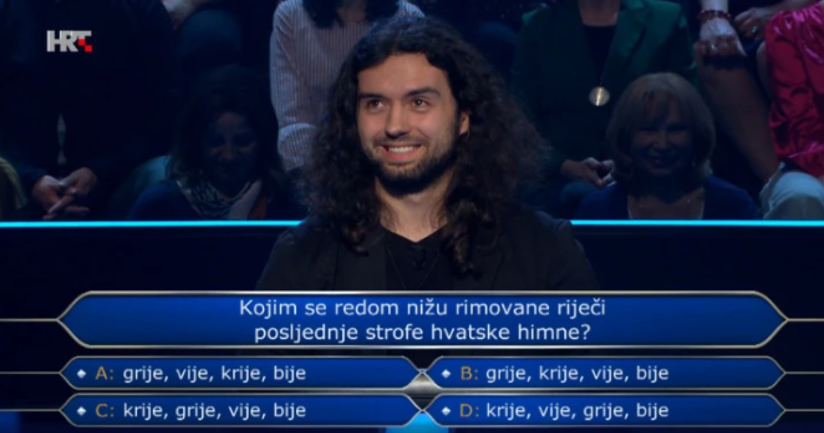 Juraja u Milijunašu zbunilo pitanje o hrvatskoj himni. Biste li vi znali odgovor?