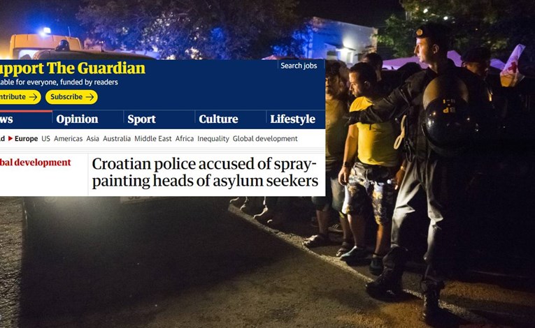 Guardian: Hrvatska policija bojom u spreju crta križeve na glavama migranata