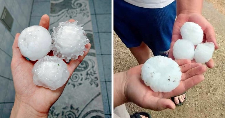 FOTO Jaka tuča u BiH, u Doboju padali komadi leda veličine teniske loptice