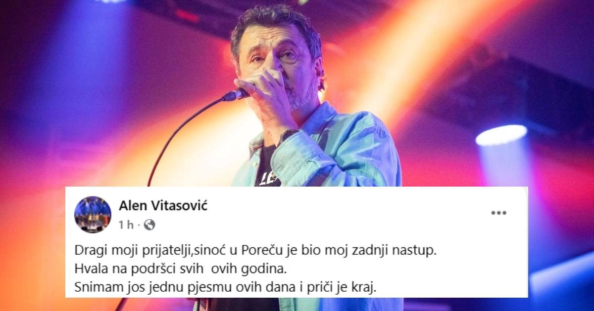 Alen Vitasović: Sinoć u Poreču je bio moj zadnji nastup. Hvala na podršci svih godina