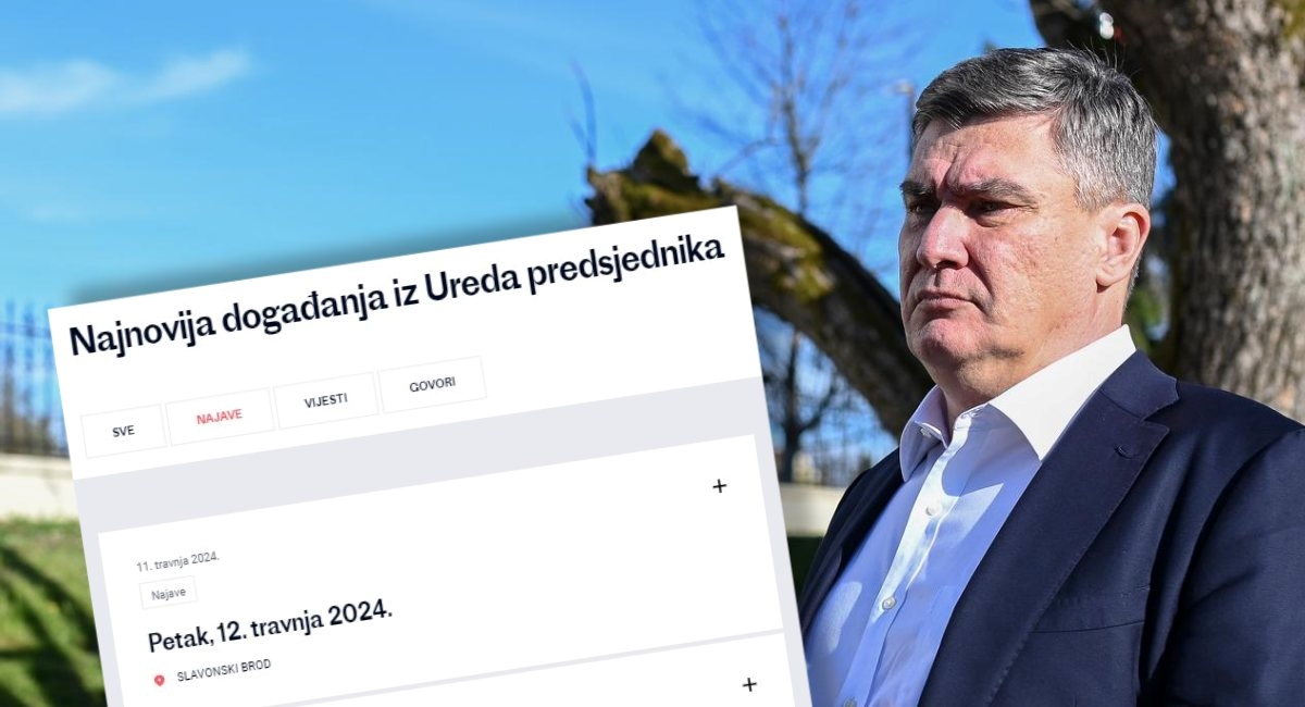 Milanović objavio raspored za sutra