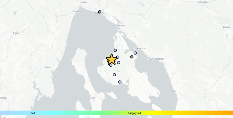 Jučer slab potres u Paklenici, noćas na Kvarneru