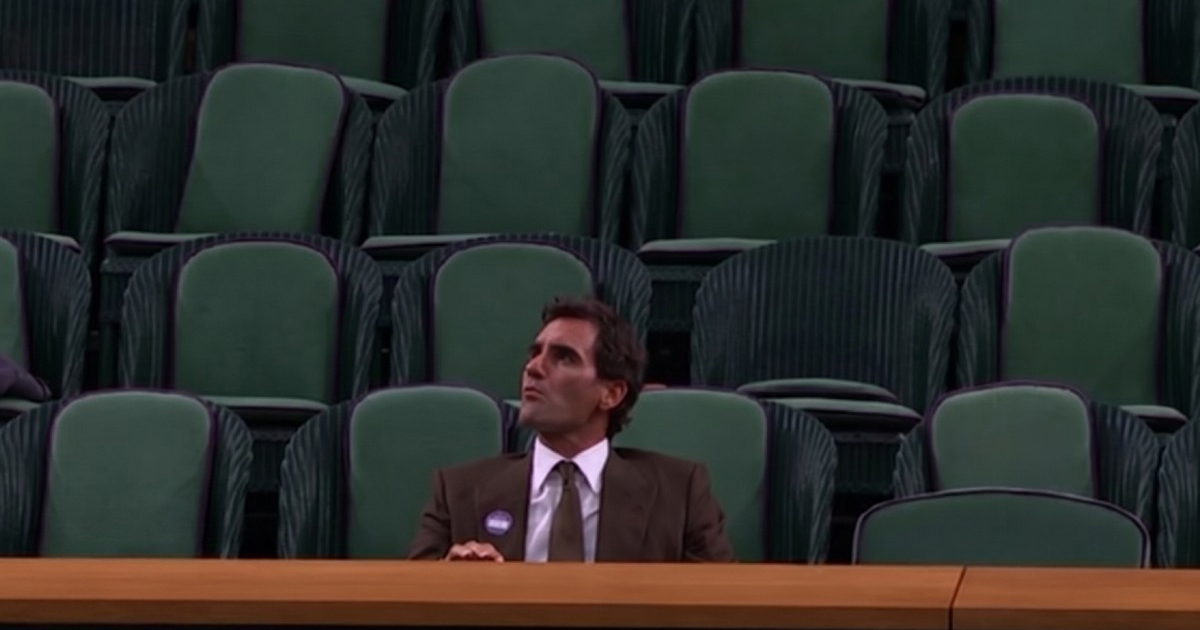 Fotografija usamljenog Federera na Wimbledonu je hit. "Je li ovo slika turnira"