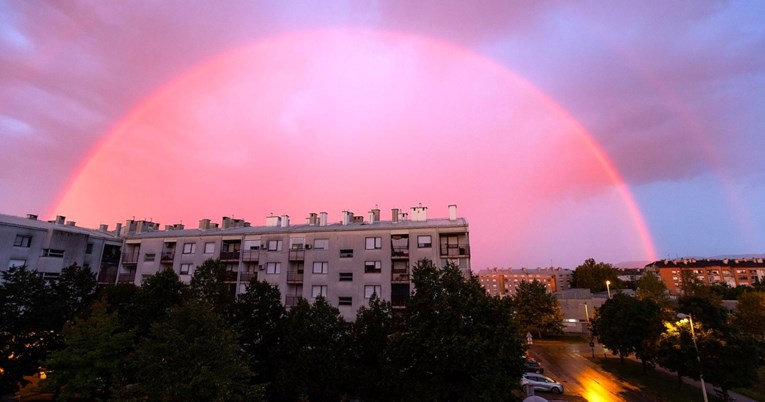 FOTO Jutarnja duga pojavila se iznad Zagreba, pogledajte bajkovit prizor