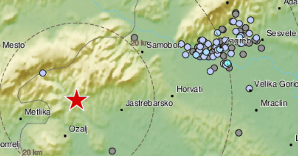 Potres jačine 2,9 po Richteru 10 kilometara od Krškog, osjetio se i u Zagrebu