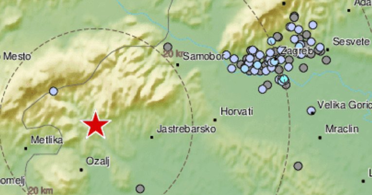 Potres jačine 2,9 po Richteru 10 kilometara od Krškog, osjetio se i u Zagrebu