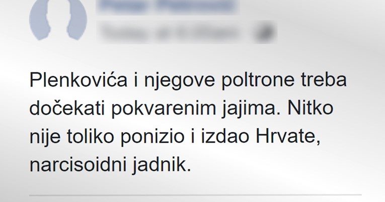 Zadranin priveden zbog statusa na Fejsu: "Ja sam sa svoje 72 prijetnja Plenkoviću?"