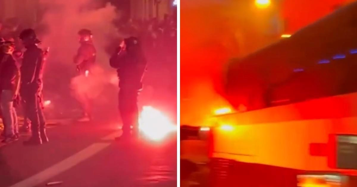 VIDEO Navijači Barcelone razbili prozor na autobusu Atlética uoči utakmice