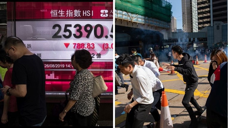 Crni dan na burzi u Hong Kongu, dionice dramatično padaju zbog nasilja