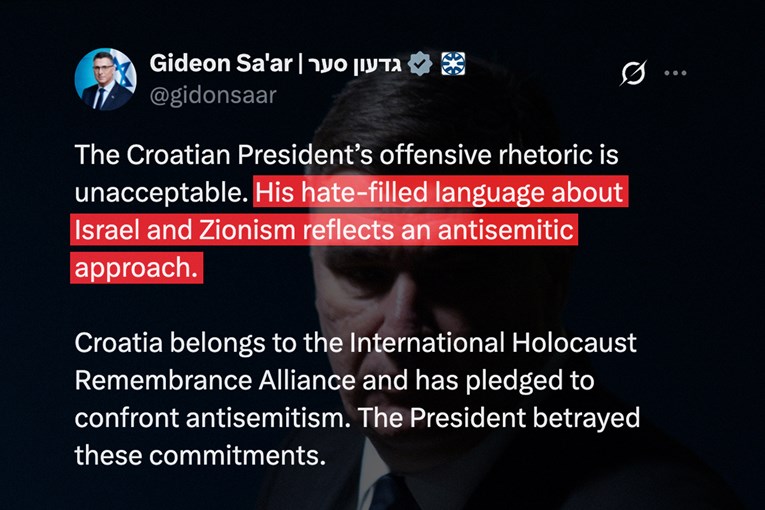 Izraelski ministar bijesan na Milanovića: Njegove riječi su pune mržnje