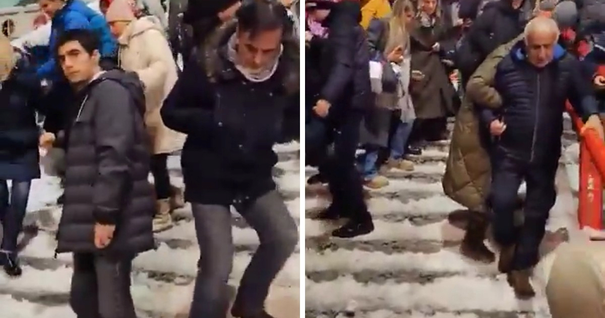 VIDEO Ljudi jedva hodali smrznutim stepenicama Beogradske arene. Javio se organizator