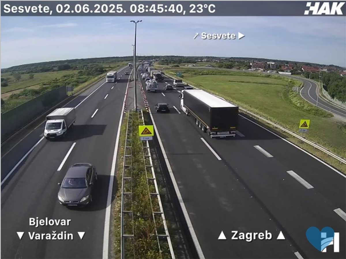 Na A4 prije Zagreba kolona osam kilometara