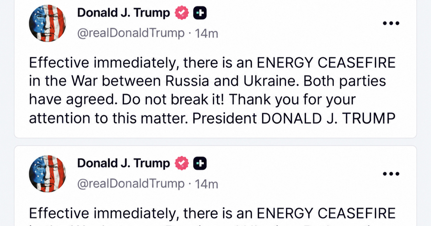 Trump danas najavio primirje Ukrajine i Rusije. Isto je napravio i prije mjesec dana