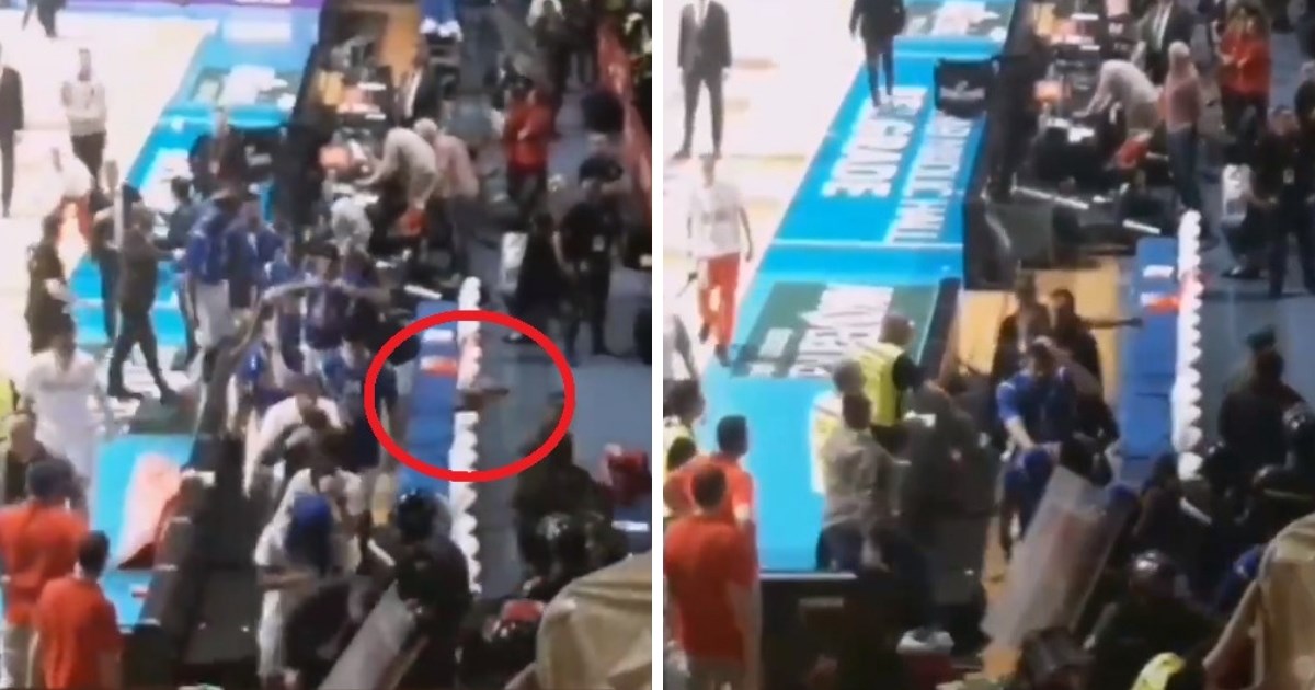 VIDEO Zvezdini huligani bacili ciglu na košarkaše Budućnosti