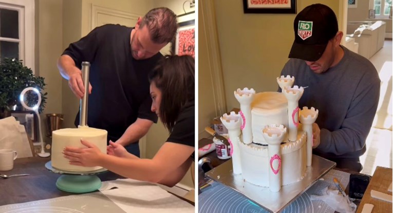 Svi slastičari su bili zauzeti, pa je tata odlučio sam ispeći tortu kćeri za rođendan