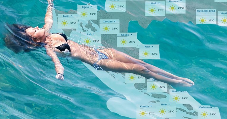 Toplinski val u Hrvatskoj. Pogledajte temperature u 11 ujutro. Dio zemlje ide i do 40