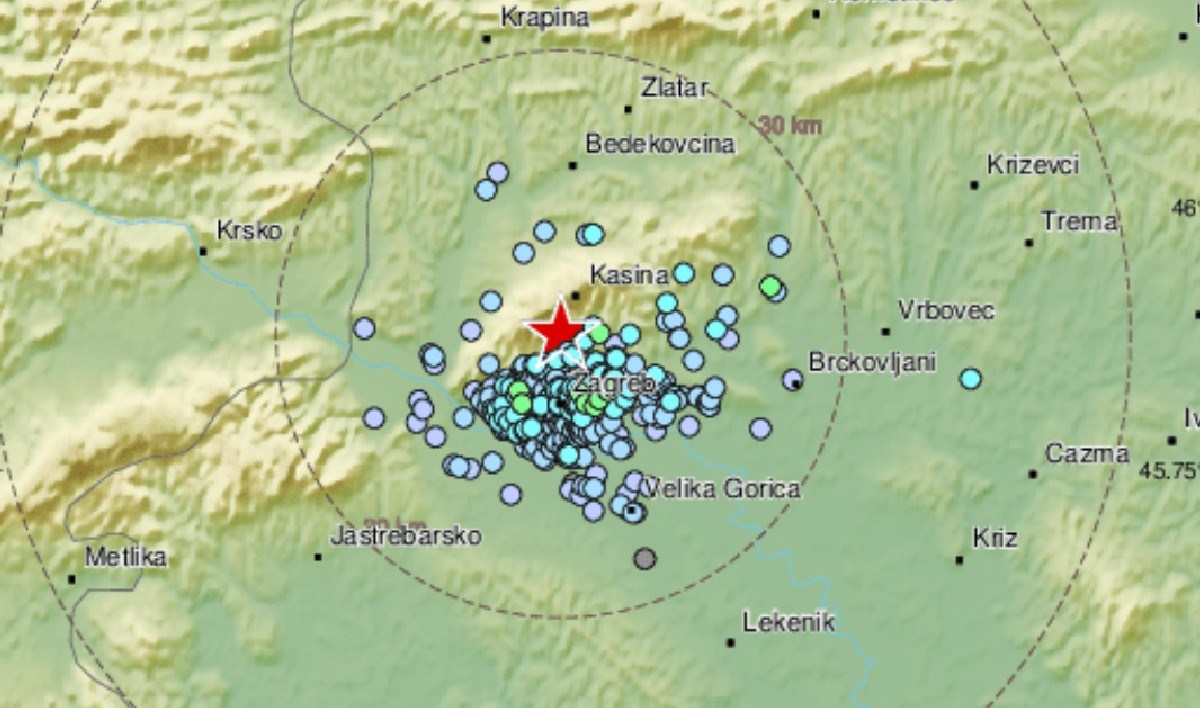 Novi potres magnitude 3,2 po Richteru zatresao Zagreb