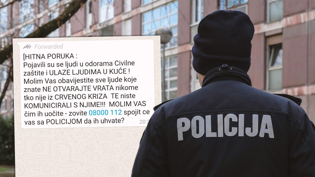 Širi se poruka o nepoznatim ljudima u odorama civilne zaštite, policija istražuje